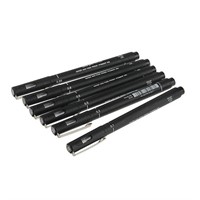 Doshop 6-Pk Needle Tube Comic Pen, Black