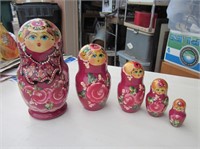 8" Signed Russian Nesting Doll