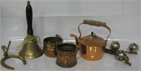 Lot of Copper & Brass Items - Bell, etc...