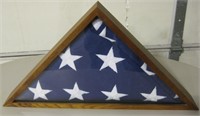 USA Flag In Wood Presentation Box