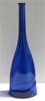 19" Tall Cobalt Blue Glass Bottle