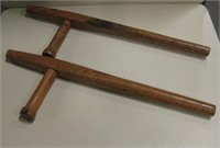 Pair Of Wood Martial Arts Equipment