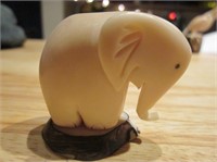 2" Carved Hawaiian Kukui Nut Elephant