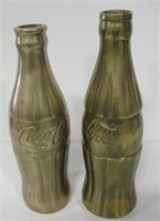 2 Brass 7.25" Coke Bottles