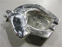 4" Diameter Cast Metal Footed Ashtray