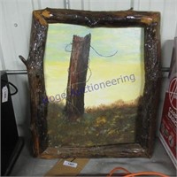Framed painting- plastic frame