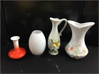 LOT of 4 Tiny Vases