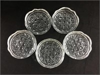 LOT of 5 Glass Coasters