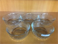 5 Small Glass Bowls