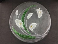 Large Glass Lily Plate