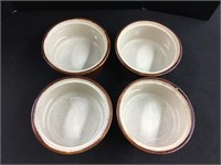 LOT of 4 Stoneware Bean Pot Serving Bowls
