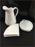 Pitcher and Shaped Plates