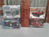 4 models--Bigfoot, 09 Dodge, 68 Mustang, 65 Chev