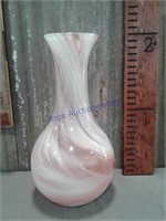 Pink swirl large vase, 24" tall