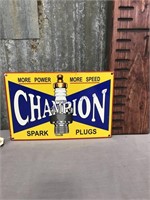 Champion Spark Plugs porcelain sign