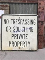 No Trespassing Private Property road sign