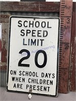 School Speed Limit road sign