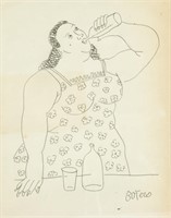 Attr. FERNANDO BOTERO Italian b. 1932 Pencil/Paper