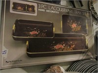 3 Pc. Laquerware Tray Set
