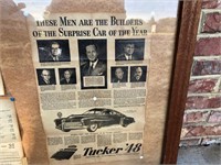 1940's Tucker Framed Display