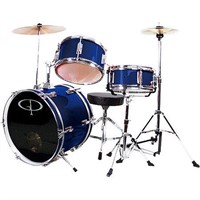 3-Piece Complete Junior Drum Set, Metallic Midnigt