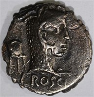 64 BC SILVER DENARIUS L.R. FABATUS