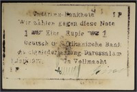 1917 1 RUPIE GERMAN EAST AFRICA  CU