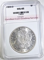 1903-O MORGAN DOLLAR CCGS GEM BU