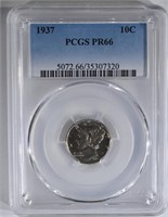 1937 MERCURY DIME PCGS PR66