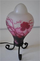 Rare Signed Galle Lamp 10.5"High