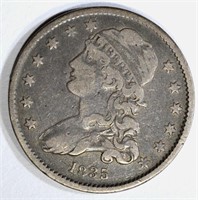 1835 CAPPED BUST QUARTER, VF/XF