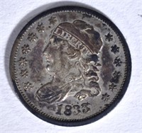 1833 BUST HALF DIME, XF+