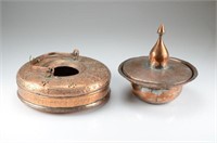 Middle Eastern copper tagine & warmer
