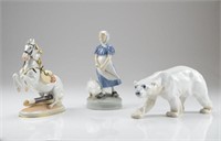 Three Continental porcelain figures