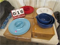 Lot of Mixing Bowls and Snack Plates