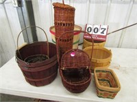 Lot of Assorted Baskets Including Peterboro