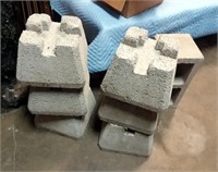 Six Concrete Patio Pier Blocks