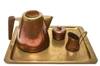 Karl Hagenauer Art Deco Copper & Brass Coffee Set