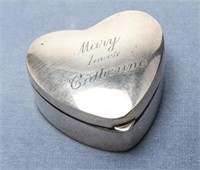 Silver Heart Vanity Trinket Jewelry Box