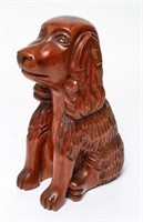 Folk Art Hand-Carved Wood Dog / Cocker Spaniel