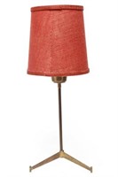 Mid-Century Modern Brass Tabletop Lamp