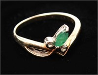 14K Spinels & Emerald Lady's Ring