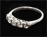 Platinum Five Diamonds Lady's Anniversary Ring