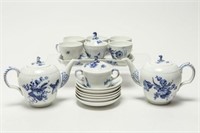 Royal Copenhagen Blue Flowers Braided Tea Set, 16