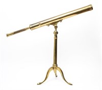 English Brass Tabletop Telescope, Adjustable