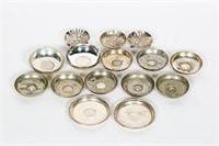 15 PC Silver Group, Small Dishes, Some w/ Coins