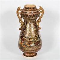 Japanese Double Handled Satsuma Vase