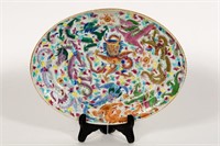 19th C. Chinese Export Oval Dragon Platter