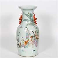 Chinese Large Hand Painted Courtly Figure Vase