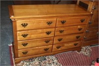 Maple 8 Drawer double Dresser 32"tall